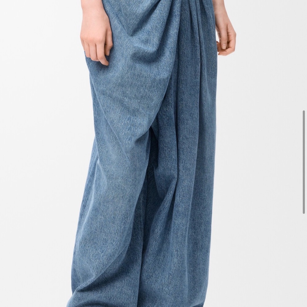LOWES Drapery Wide Leg Blue Denim Jeans